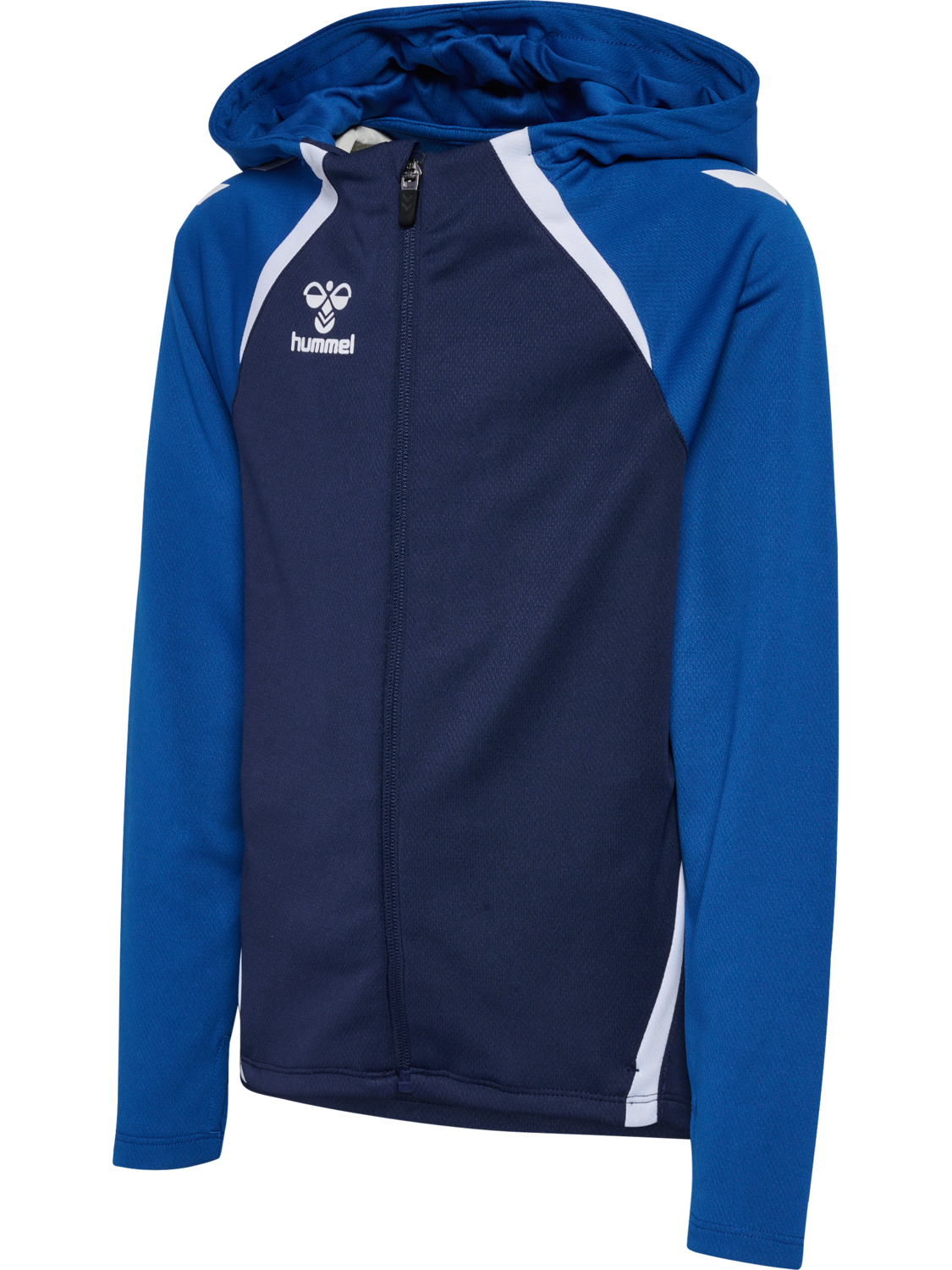 hmlLEAD 2.0 ZIP HOODIE KIDS, MARINE/TRUE BLUE, packshot