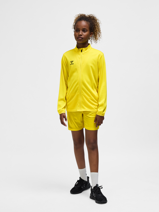 hmlESSENTIAL TRACK JACKET KIDS, BLAZING YELLOW, model