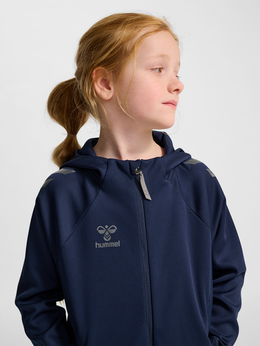 hmlCIMA 2.0 ZIP HOODIE KIDS, MARINE, model