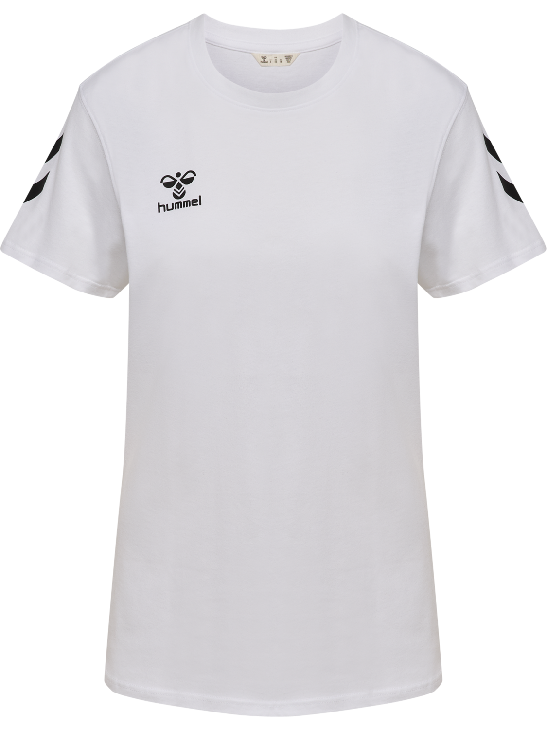 hmlGO 2.0 CHEVRON T-SHIRT S/S WOMAN, WHITE, packshot