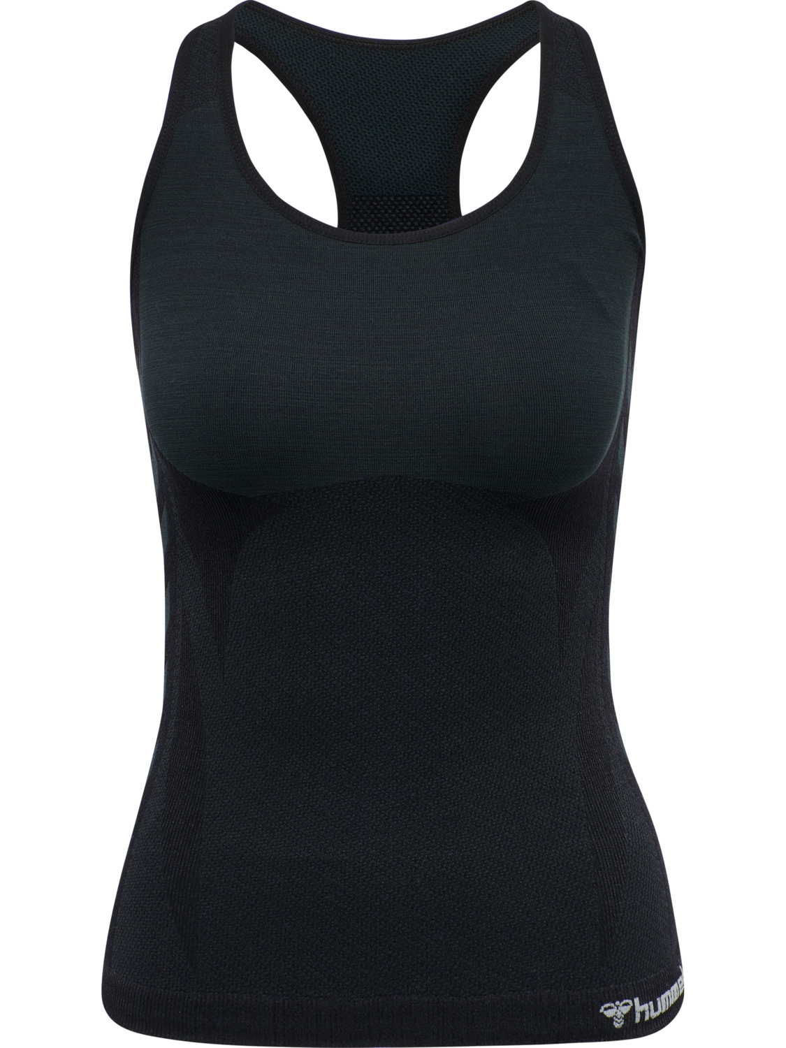 hmlCLEA SEAMLESS TOP, BLACK MELANGE, packshot