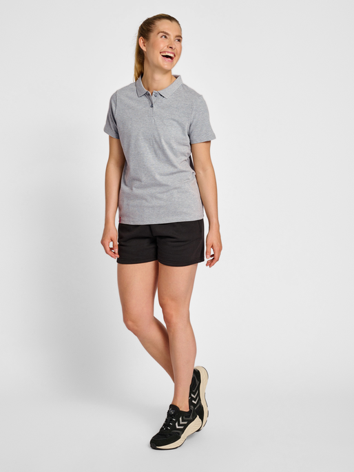 hmlRED CLASSIC POLO WOMAN, GREY MELANGE, model