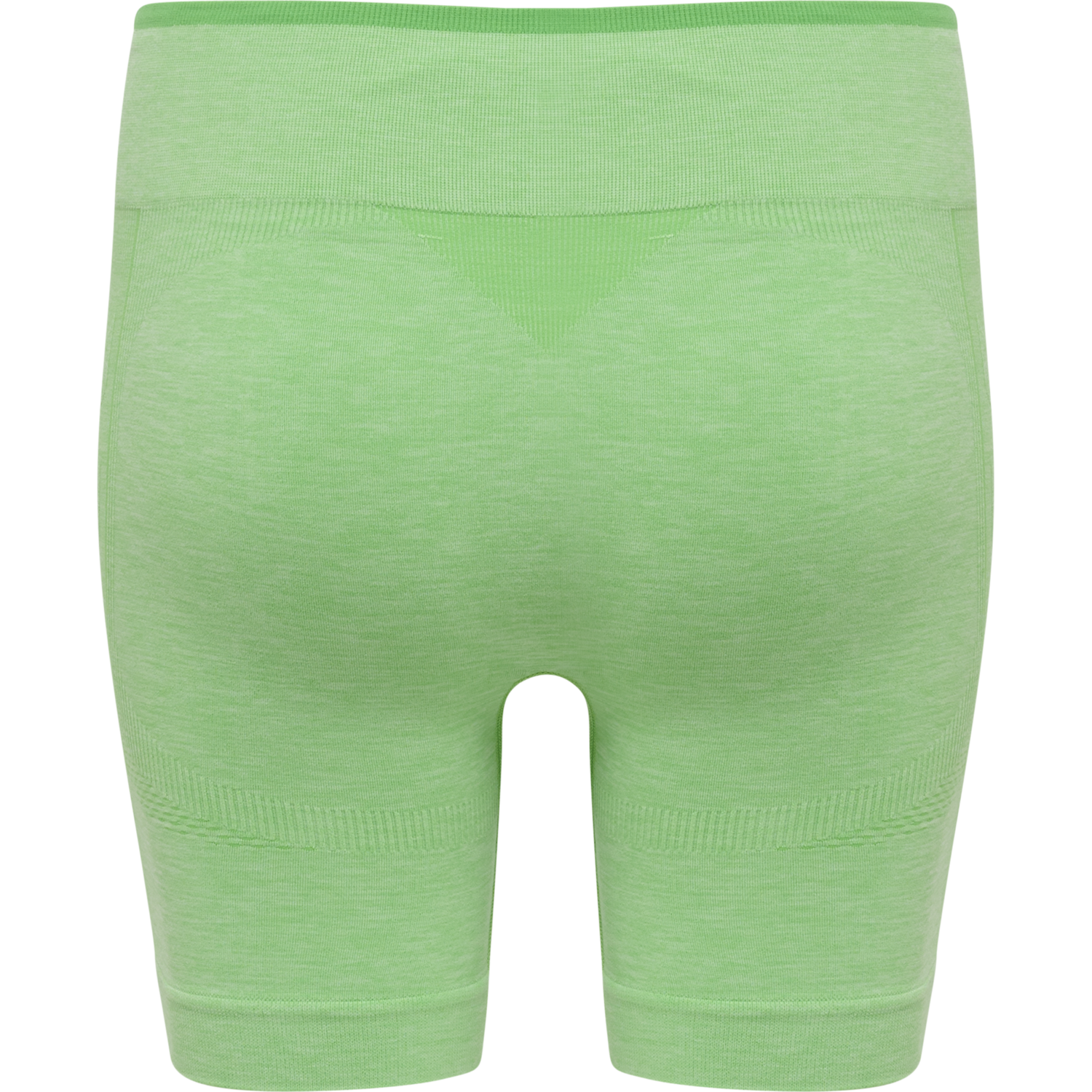 hmlMT UNA SEAMLESS MID WAIST SHORTS, SUMMER GREEN MELANGE, packshot