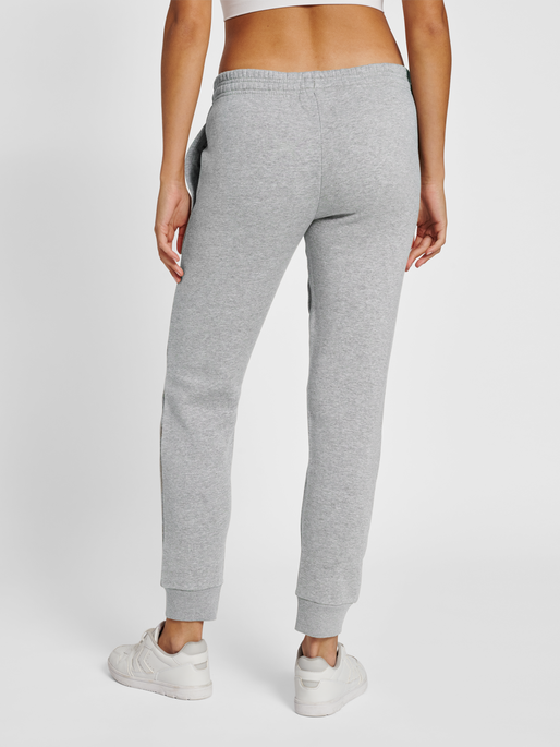hmlMOVER COTTON CUFF PANTS WOMAN, GREY MELANGE, model