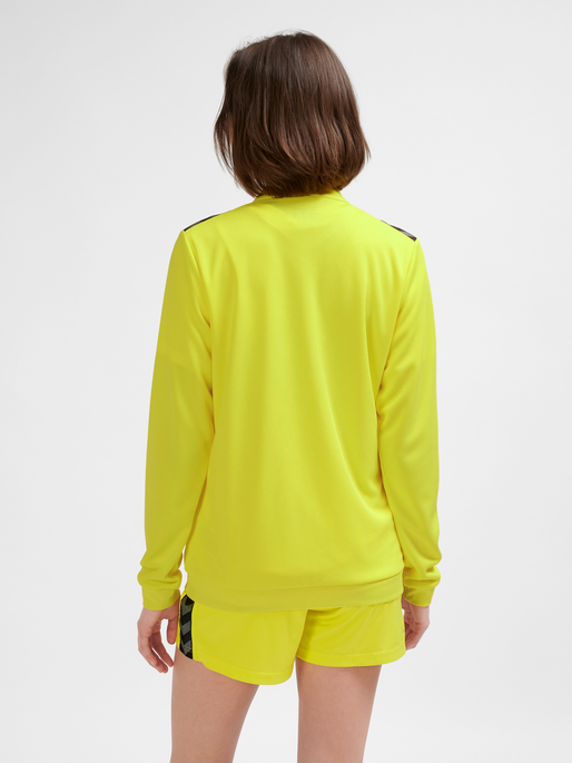 hmlAUTHENTIC PL ZIP JACKET WOMAN, BLAZING YELLOW, model