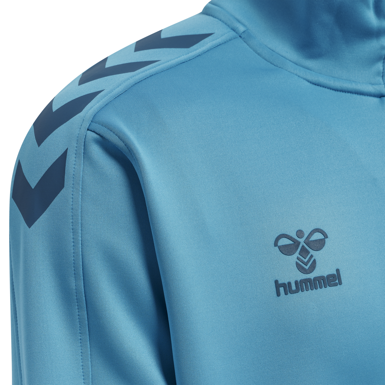 hmlCORE XK HALF ZIP POLY SWEAT, BLUE DANUBE, packshot