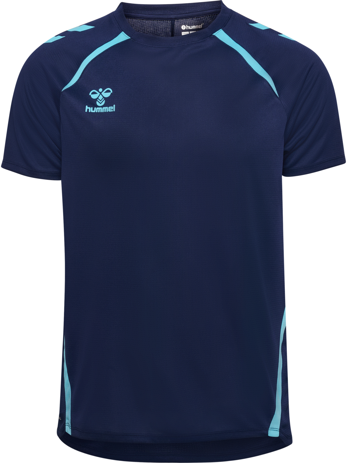 hmlLEAD 2.0 JERSEY S/S, MARINE/BLUE FISH, packshot