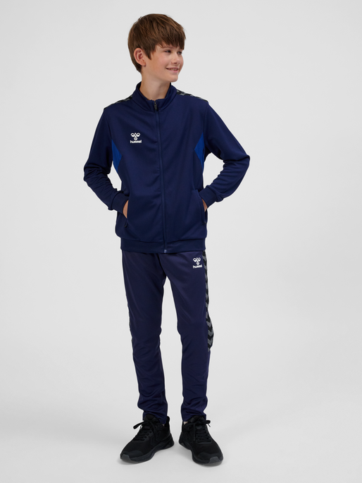 hmlAUTHENTIC PL ZIP JACKET KIDS, MARINE, model