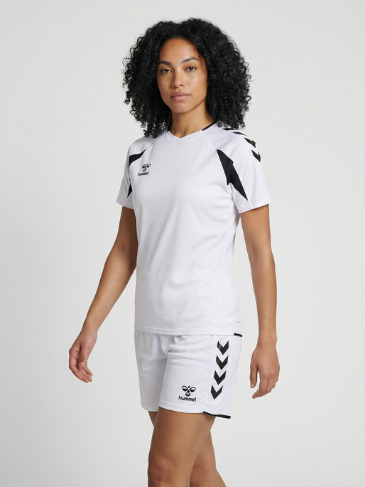 hmlCORE 2.0 JERSEY S/S WOMAN, WHITE/BLACK, model