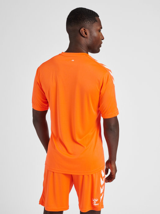 hmlCORE XK POLY JERSEY S/S, ORANGE TIGER, model