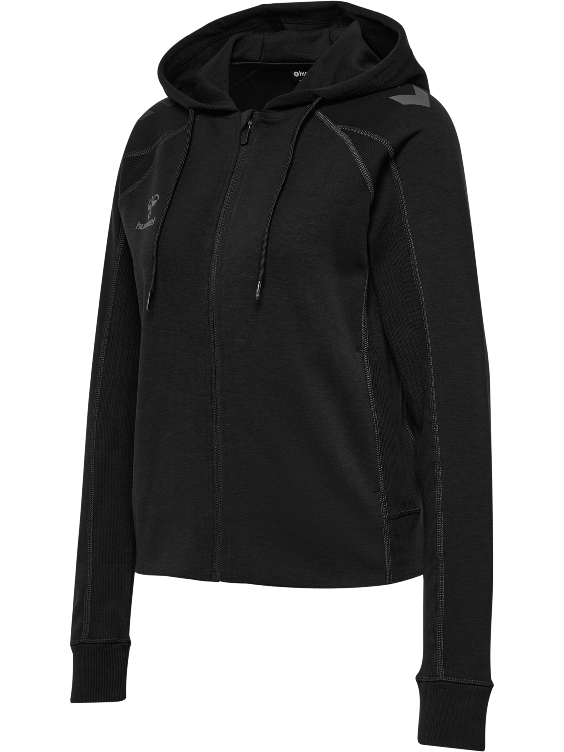 hmlMOVE 2.0 ZIP HOODIE WOMAN, BLACK, packshot