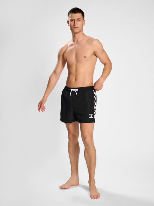 hmlLGC FRANK BOARD SHORTS, BLACK, model