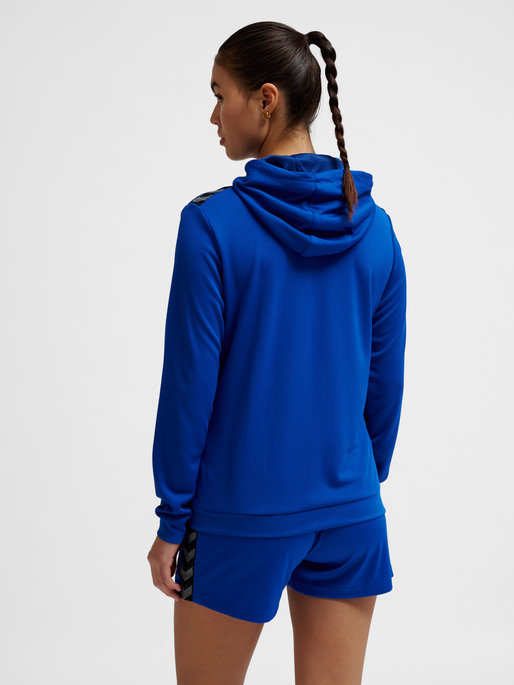 hmlAUTHENTIC PL ZIP HOODIE WOMAN, TRUE BLUE, model