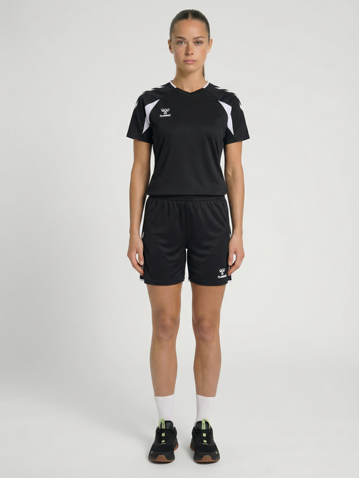hmlCORE 2.0 SHORTS WOMAN, BLACK/WHITE, model