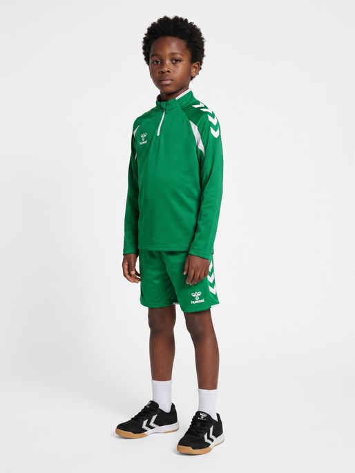 hmlCORE 2.0 HALF ZIP KIDS, JELLY BEAN/WHITE, model
