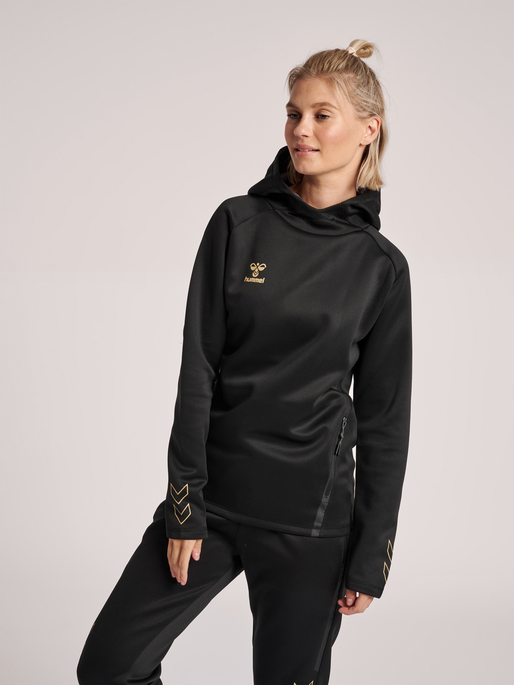 hmlCIMA XK HOODIE WOMAN, BLACK, model