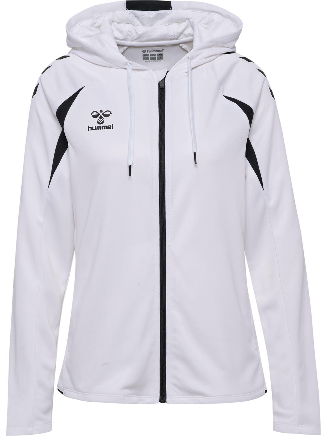 hmlCORE 2.0 ZIP HOODIE WOMAN, WHITE/BLACK, packshot