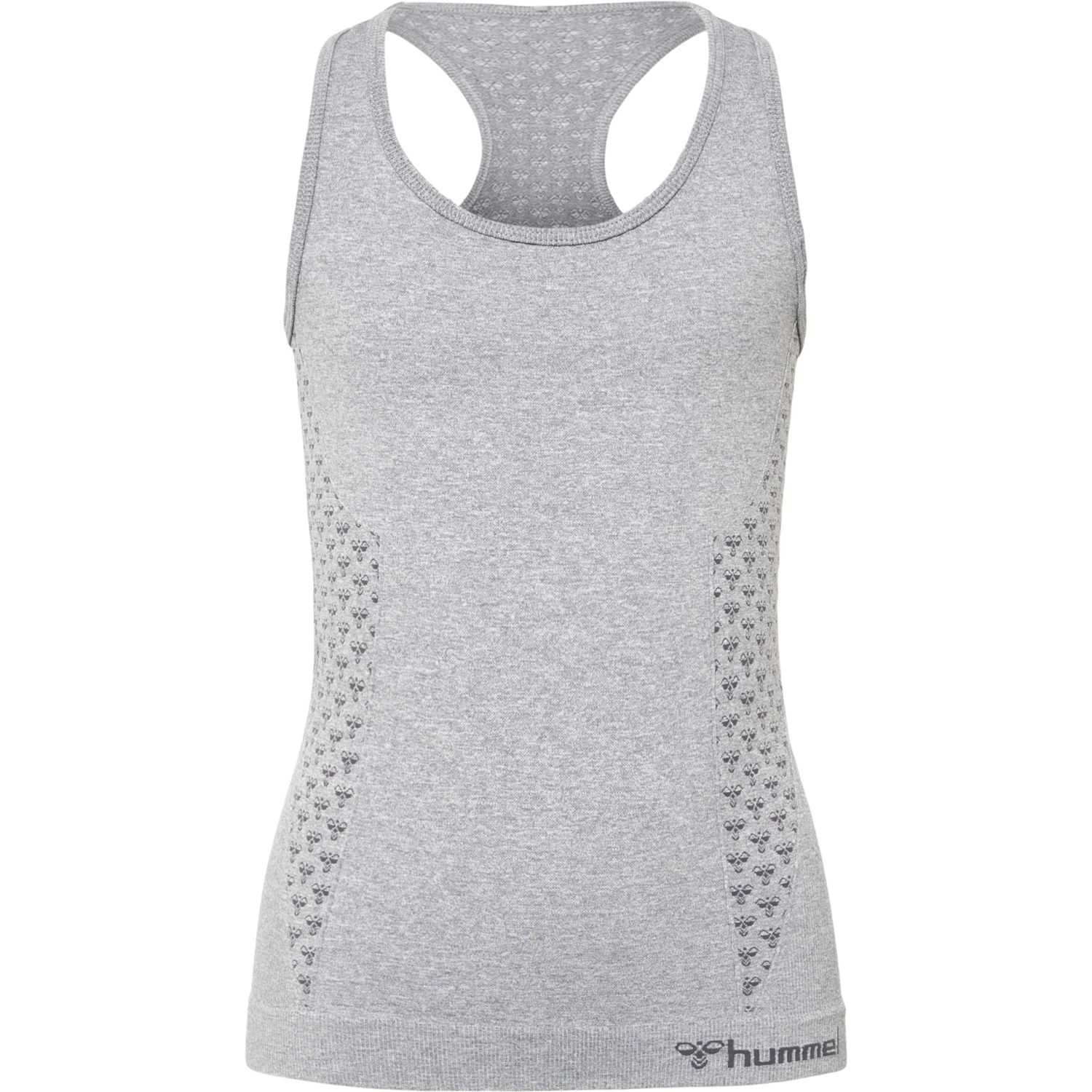 hmlCI JUNIOR SEAMLESS TOP, GREY MELANGE, packshot