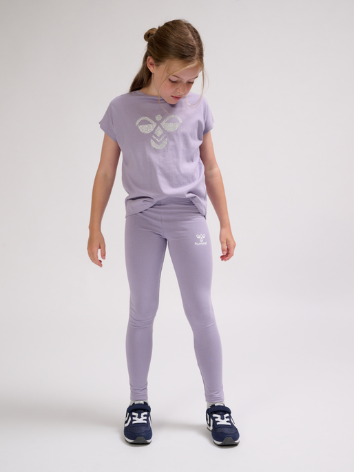 hmlONZE TIGHTS, LAVENDER GRAY, model
