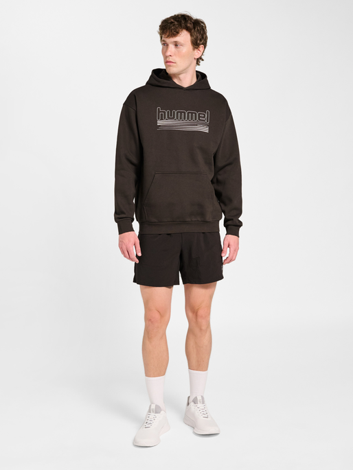 hmlSW GRAPHIC HOODIE, AFTER DARK, model