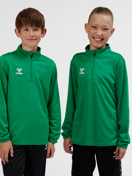 hmlESSENTIAL HALF-ZIP KIDS, JELLY BEAN, model