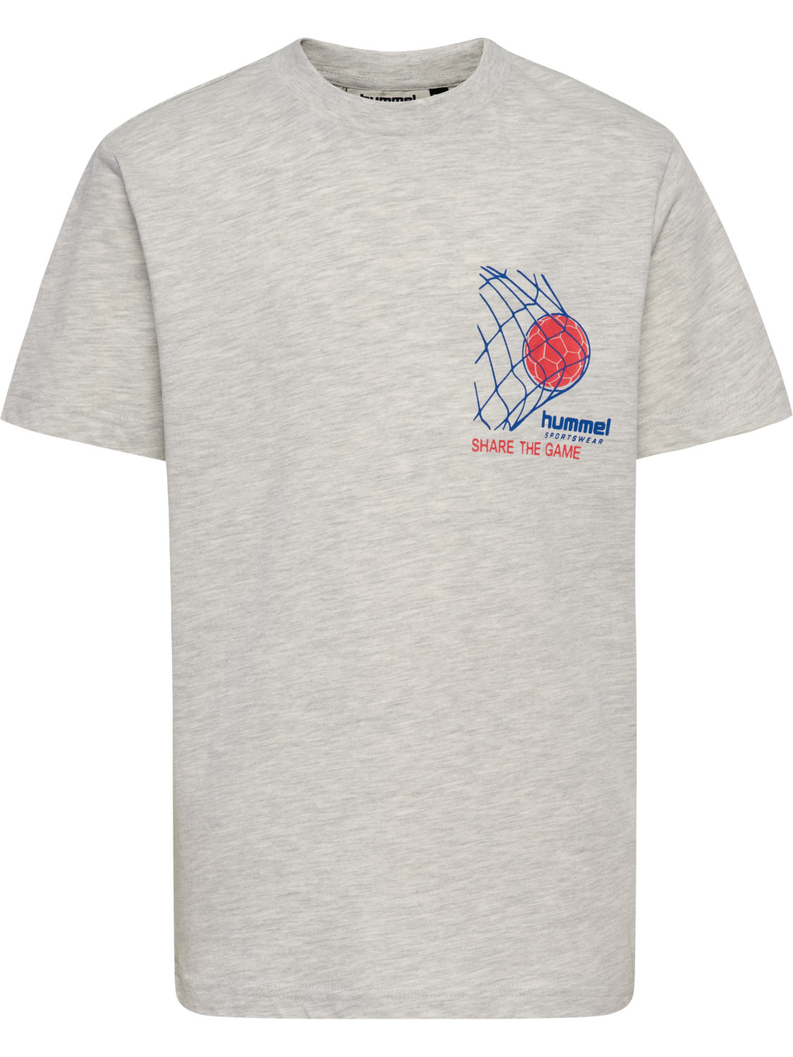 hmlJR REG T-SHIRT S/S RUNNER 2-PACK, LIGHT GREY MELANGE/DRESS BLUES, packshot