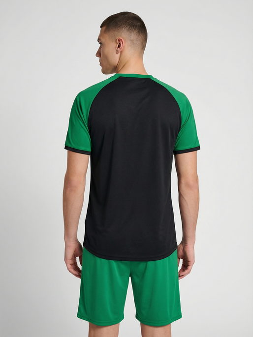 hmlMATCH LEAGUE JERSEY S/S, BLACK/JELLY BEAN, model