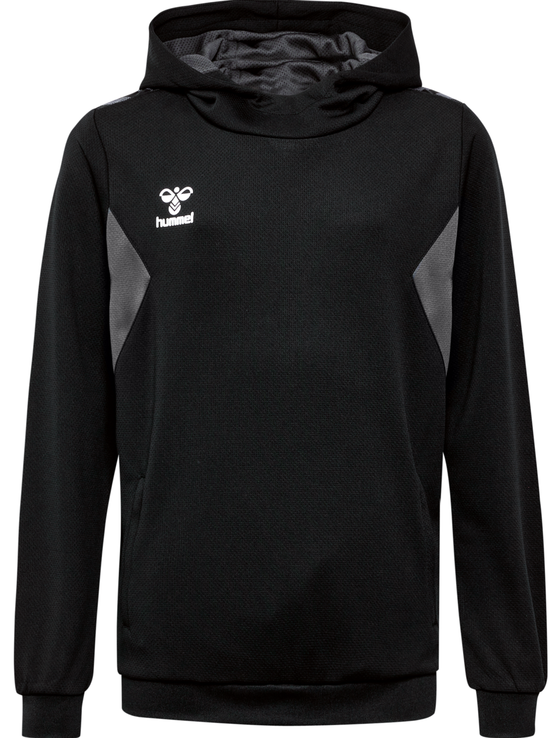 hmlAUTHENTIC PL HOODIE KIDS, BLACK, packshot