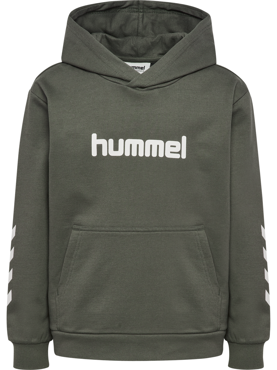 hmlJR REG LOGO HOODIE, CASTOR GRAY, packshot