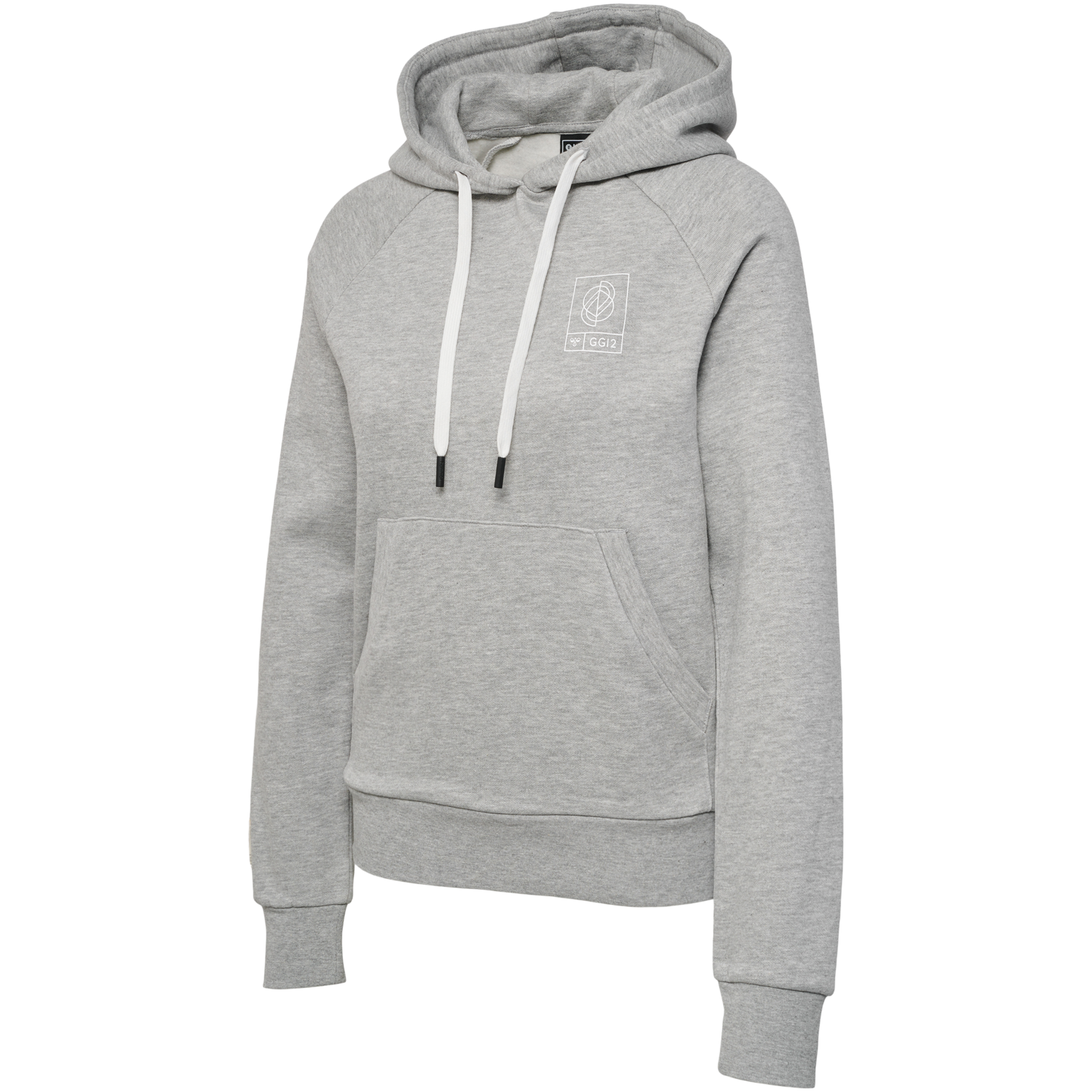 hmlGG12 SWEAT HOODIE WOMAN, GREY MELANGE, packshot