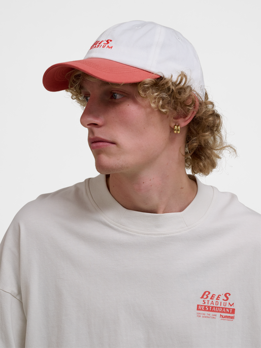 hmlBASEBALL CAP STADIUM, TOFU/PAPRIKA, model