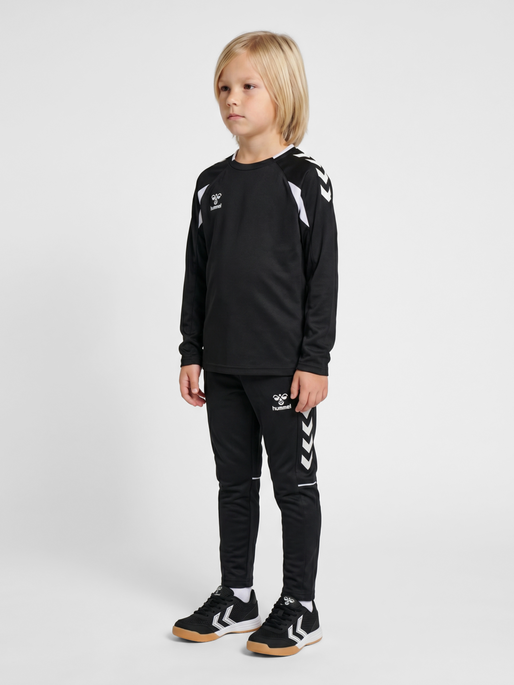 hmlCORE 2.0 CREW NECK KIDS, BLACK/WHITE, model