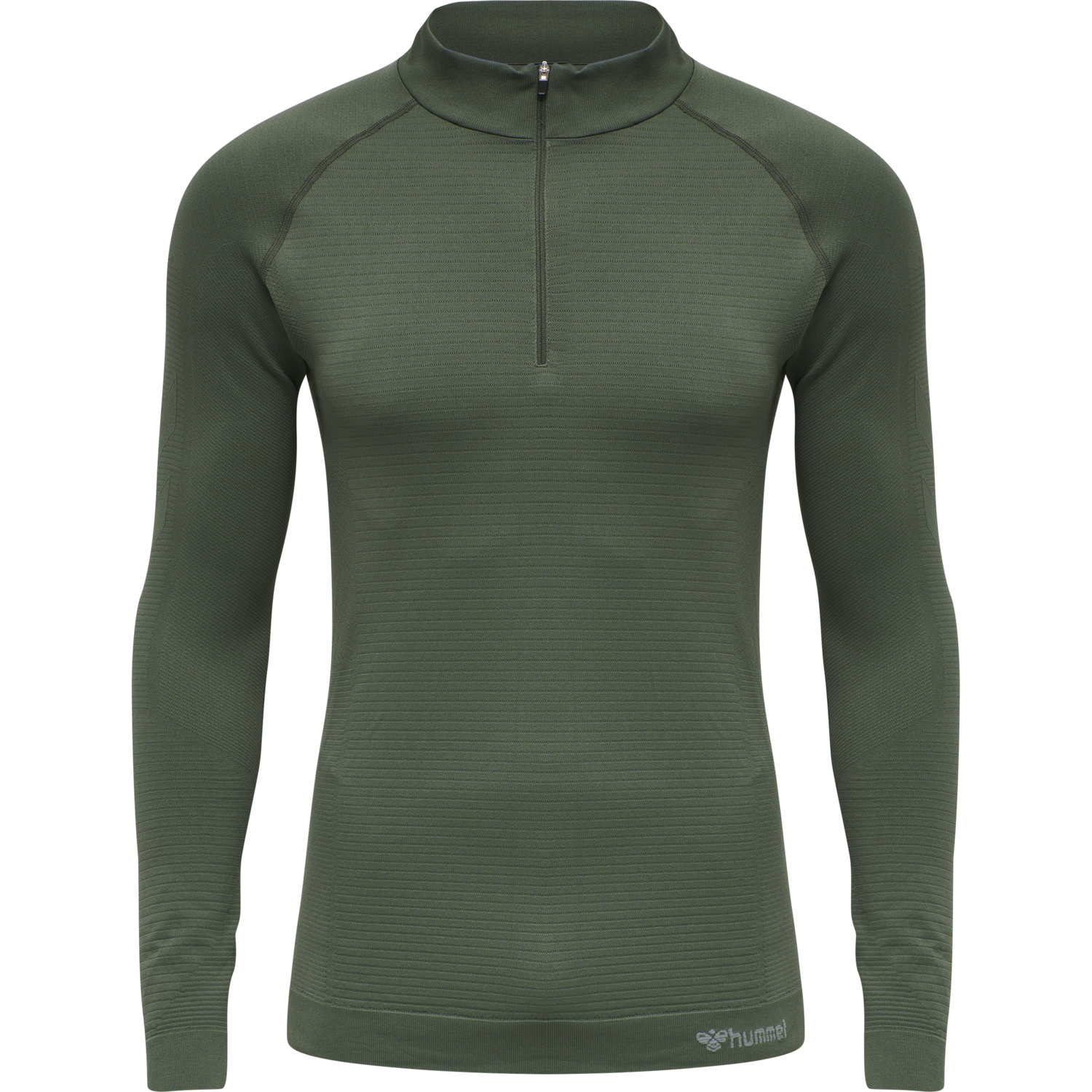 hmlSTROKE SEAMLESS HALF ZIP, THYME, packshot