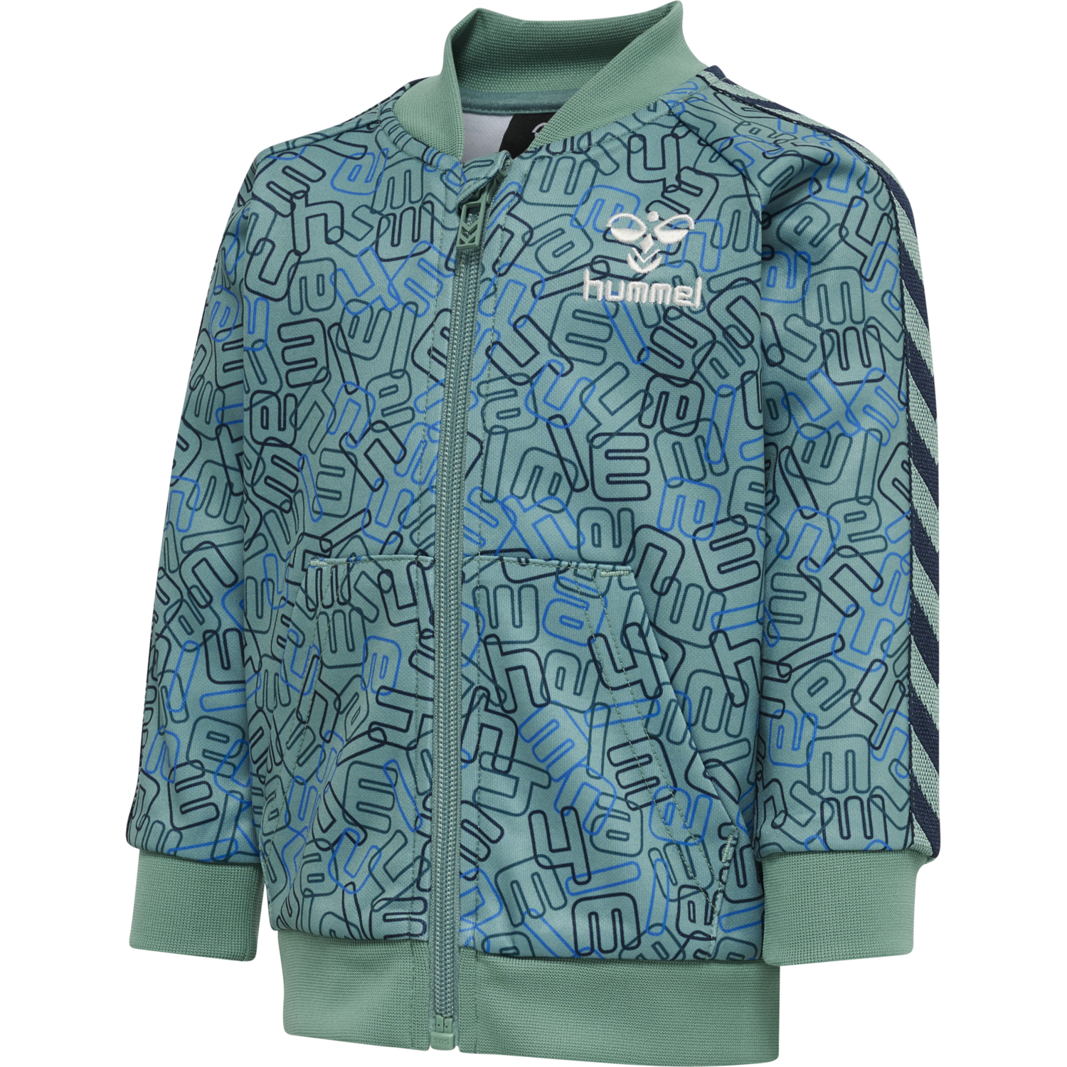 hmlOLYMPUS ZIP JACKET, MINERAL BLUE, packshot