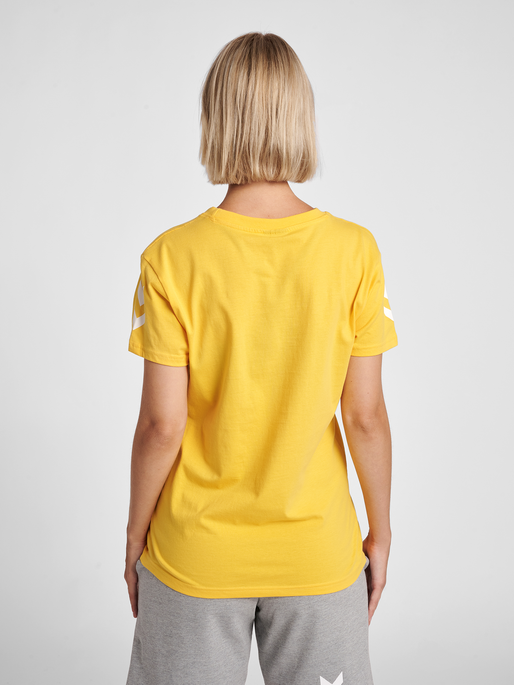HMLGO COTTON T-SHIRT WOMAN S/S, SPORTS YELLOW, model