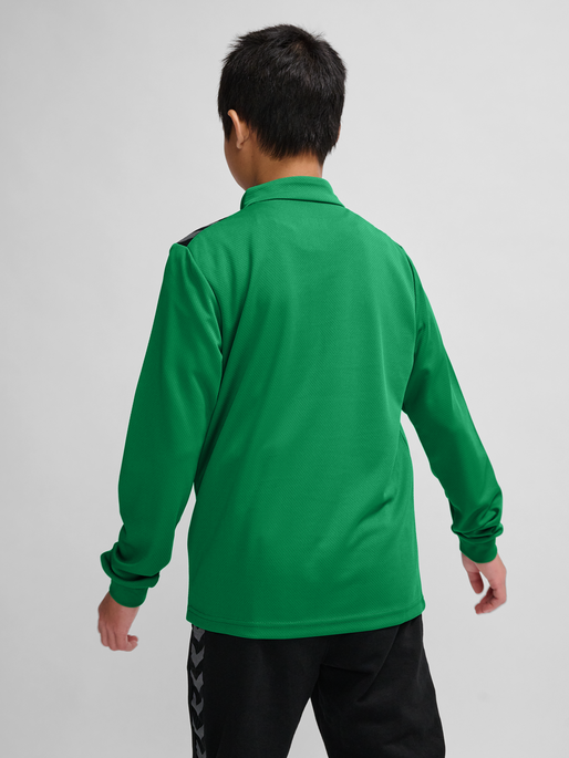 hmlAUTHENTIC HALF ZIP SWEAT KIDS, JELLY BEAN, model