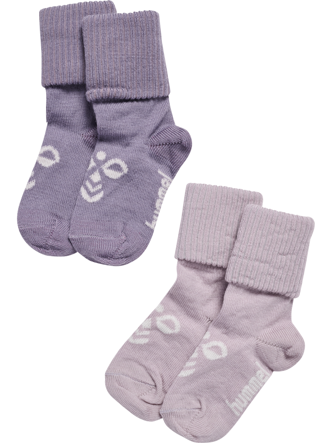 hmlMINI WOOL 2-PACK SOCKS, GRAY RIDGE/CLOUD GRAY, packshot