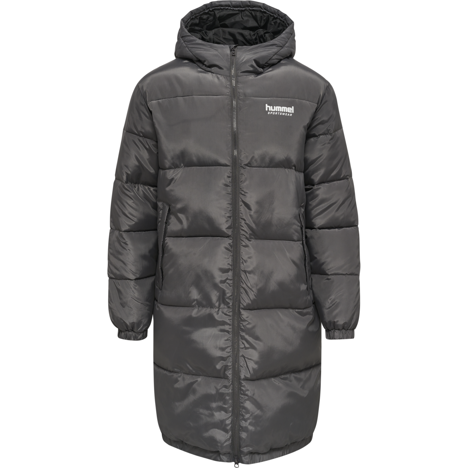 hmlLGC NICOLA LONG PUFF COAT, BLACKENED PEARL, packshot