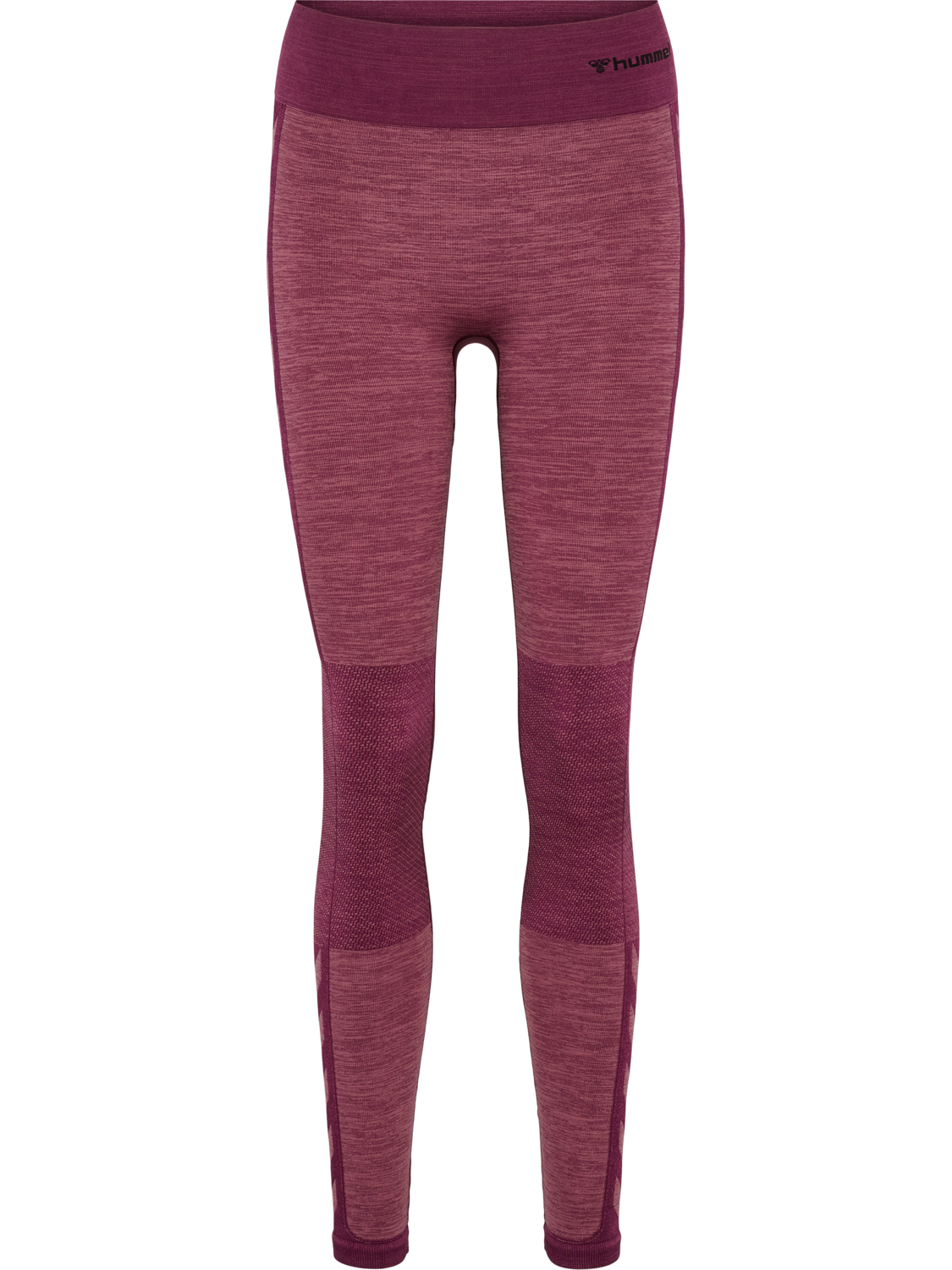 hmlCLEA SEAMLESS MID WAIST TIGHTS, GRAPE WINE/CRUSHED BERRY MEL, packshot