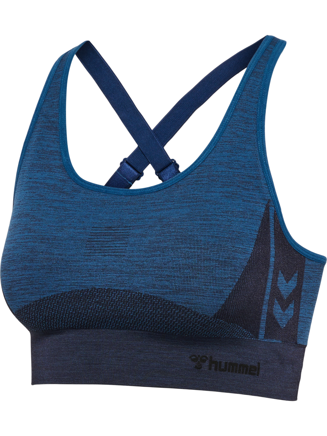 hmlCLEA SEAMLESS  SPORTS TOP, INSIGNIA BLUE MELANGE, packshot