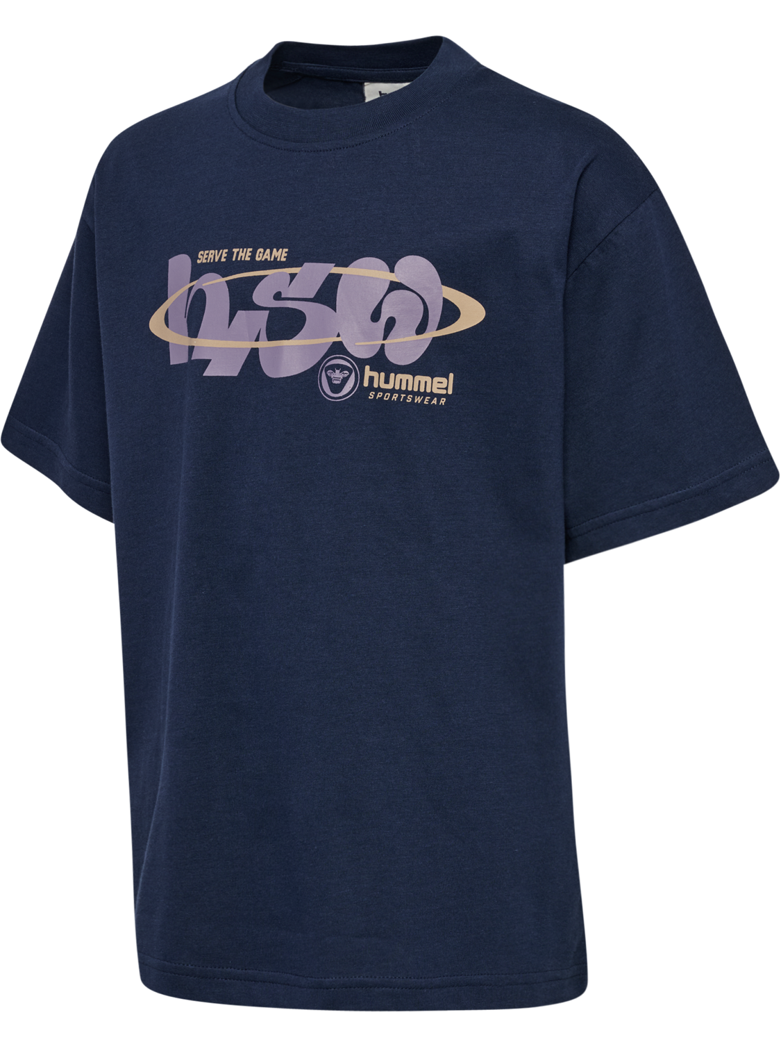 hmlJR LOOSE SET HS GRAPHIC, DRESS BLUES, packshot