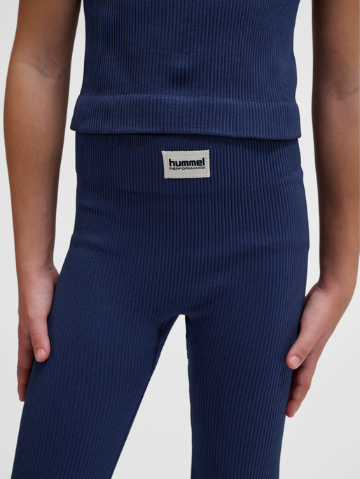 hmlJR SEAMLESS RIB MW  TIGHTS, BLACK IRIS, model