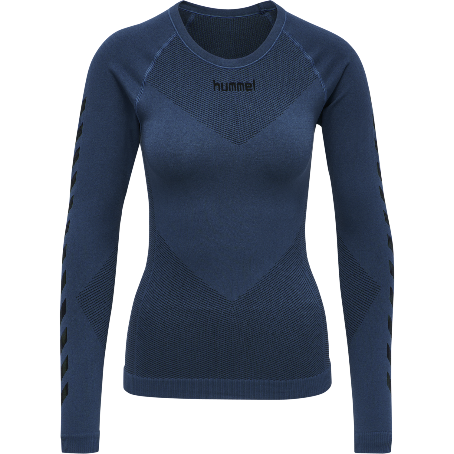 HUMMEL FIRST SEAMLESS JERSEY L/S W, DARK DENIM, packshot