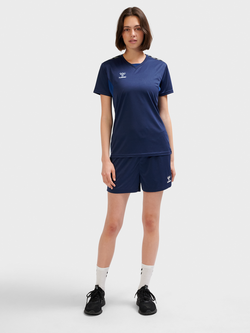 hmlAUTHENTIC PL JERSEY S/S WOMAN, MARINE, model