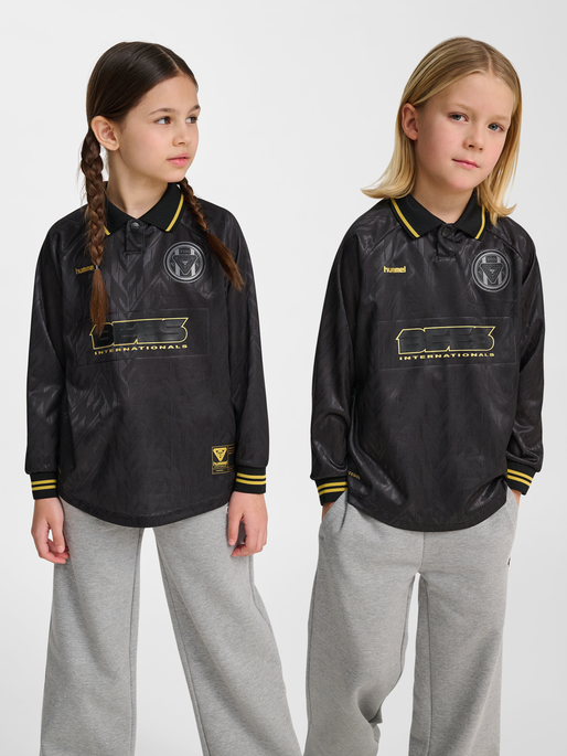 hmlJR LOOSE BAY SOCCER JERSEY L/S, BLACK, model