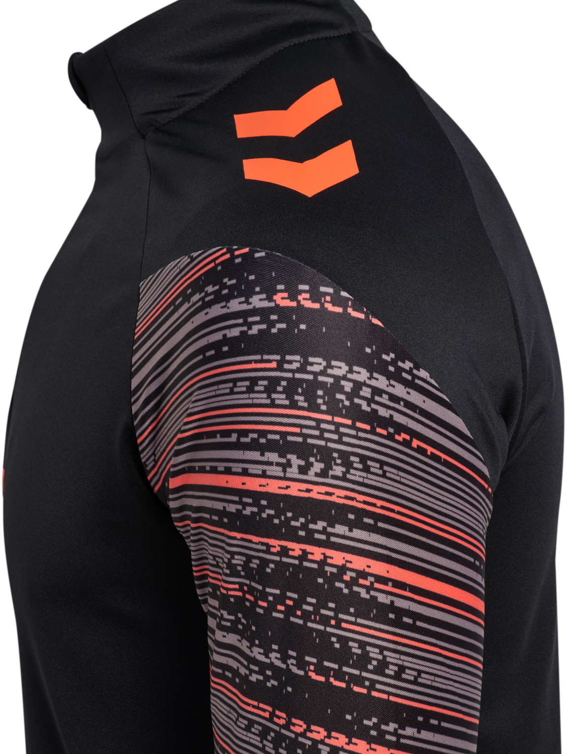 hmlBLAZE PRO TRAINING HALF ZIP, BLACK/ORANGE, packshot