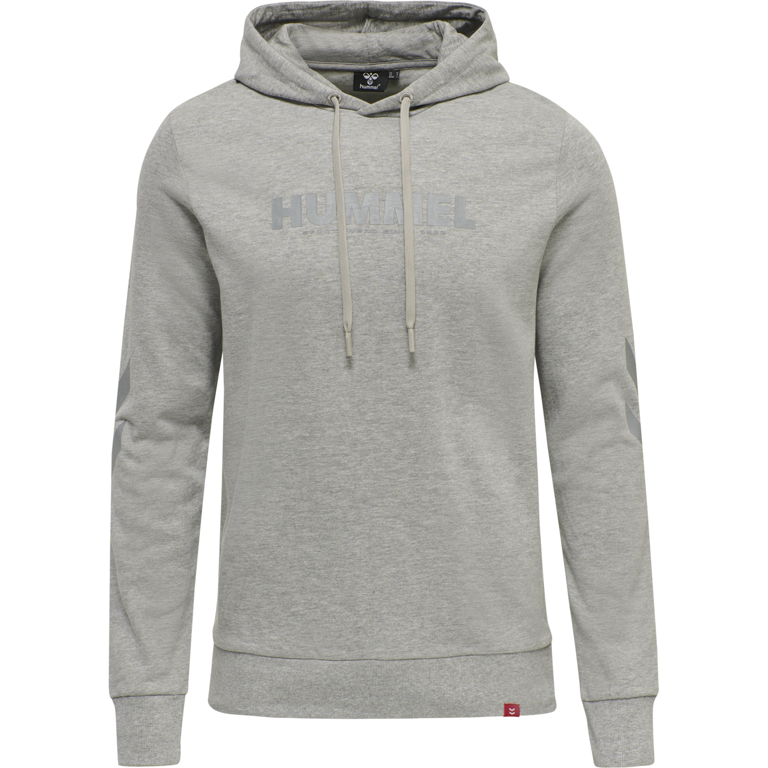 hmlLEGACY LOGO HOODIE PLUS, GREY MELANGE, packshot