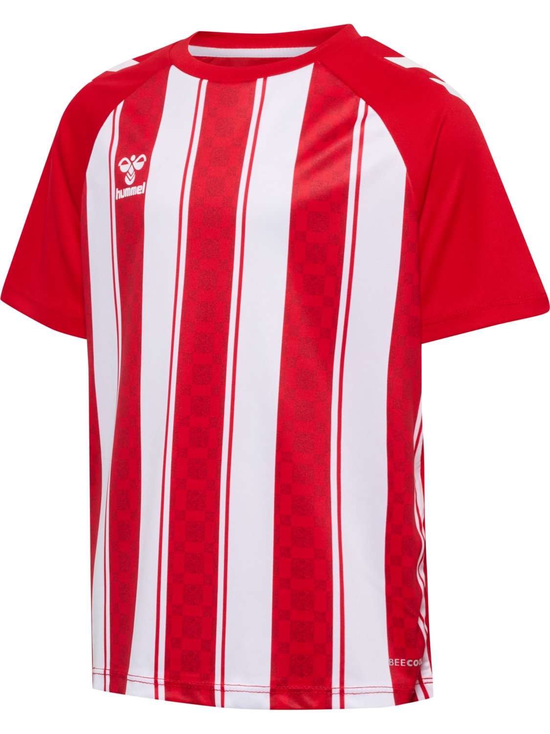 hmlMATCH STRIPED JERSEY S/S KIDS, TRUE RED/WHITE, packshot