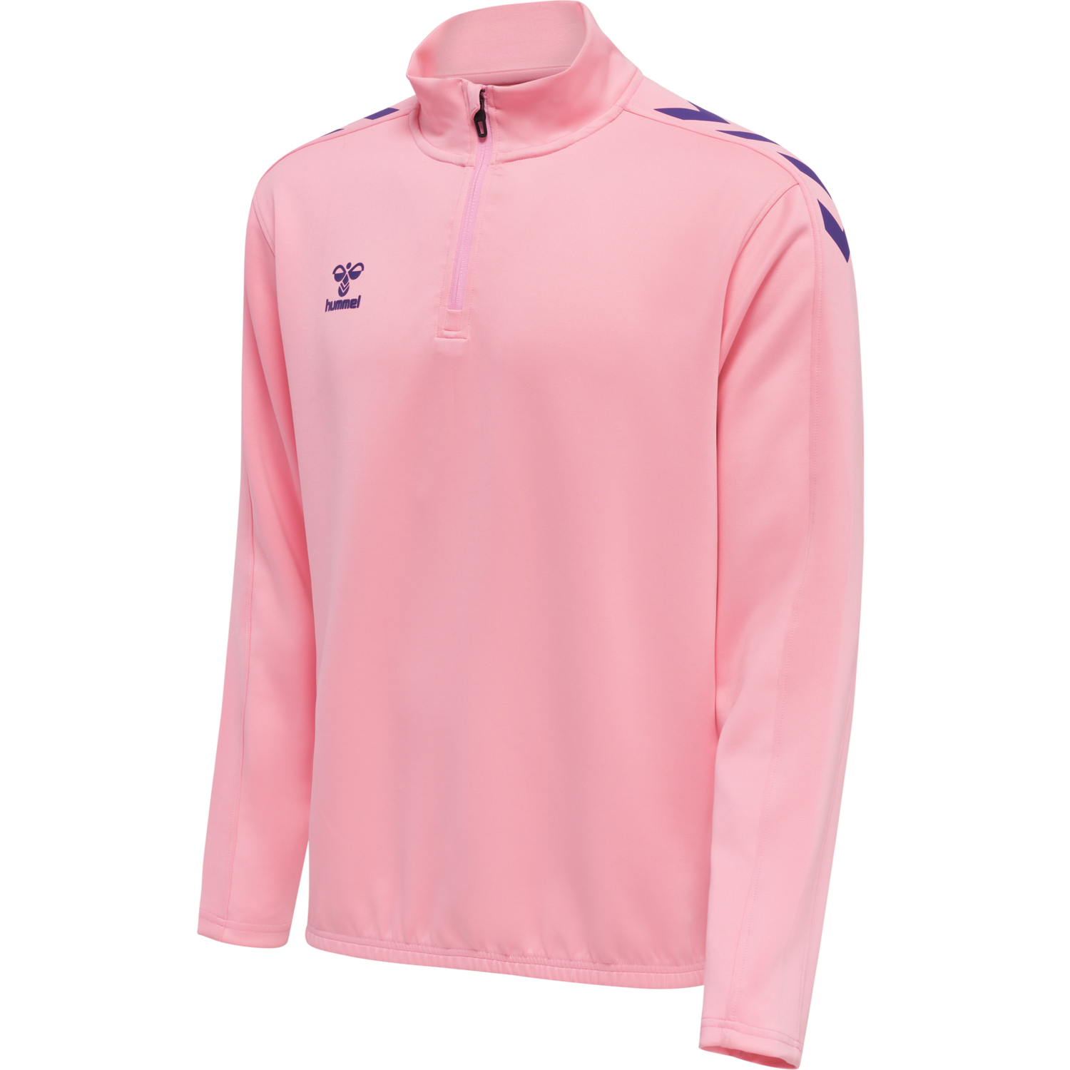hmlCORE XK HALF ZIP POLY SWEAT, COTTON CANDY, packshot