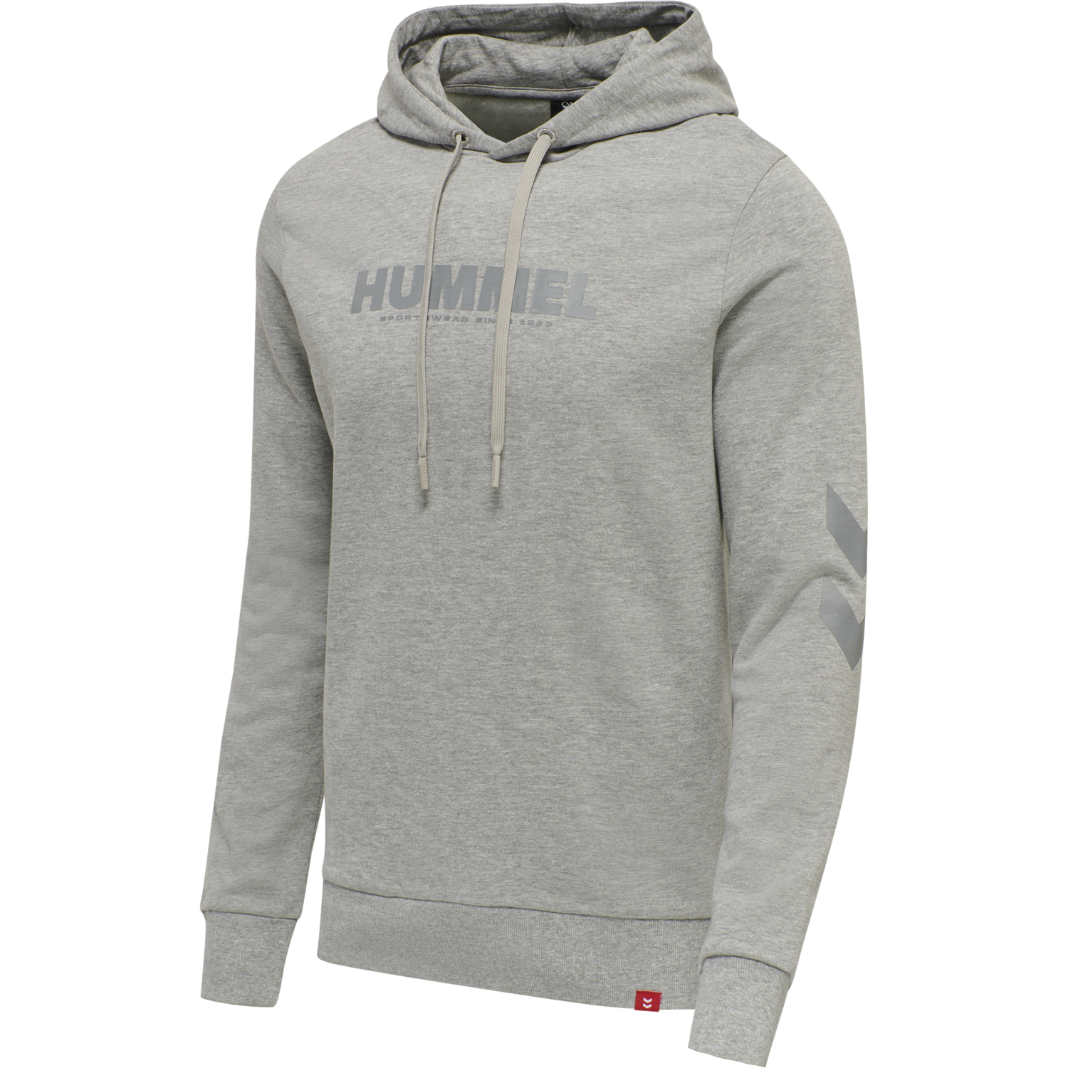 hmlLEGACY LOGO HOODIE PLUS, GREY MELANGE, packshot